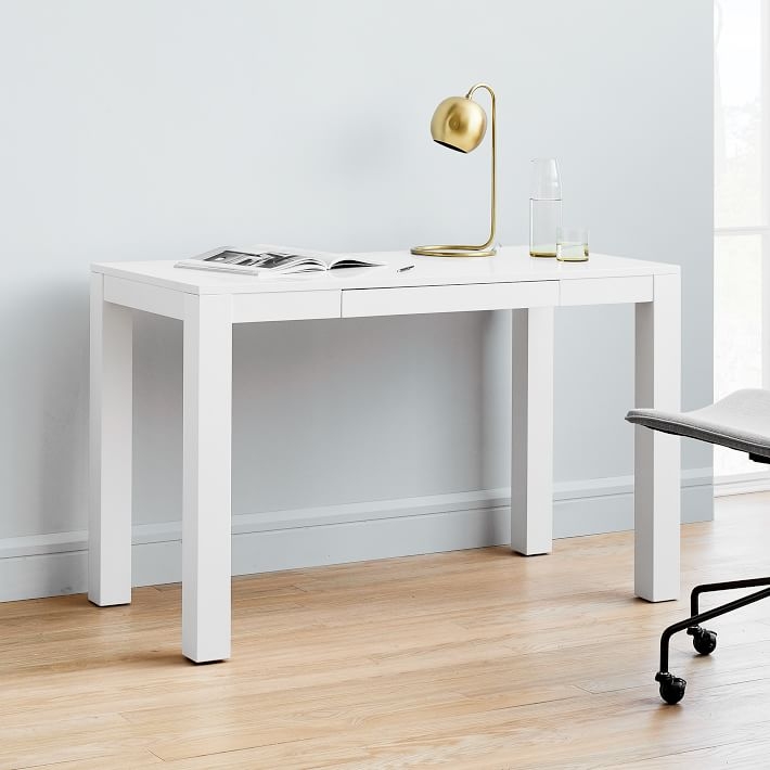 Parsons Desk ADA Clearance Open Base Thick Top Matte Finish