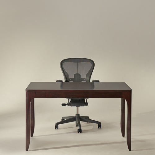 Parsons Desk Dark Wood Finish Espresso Flush Joints