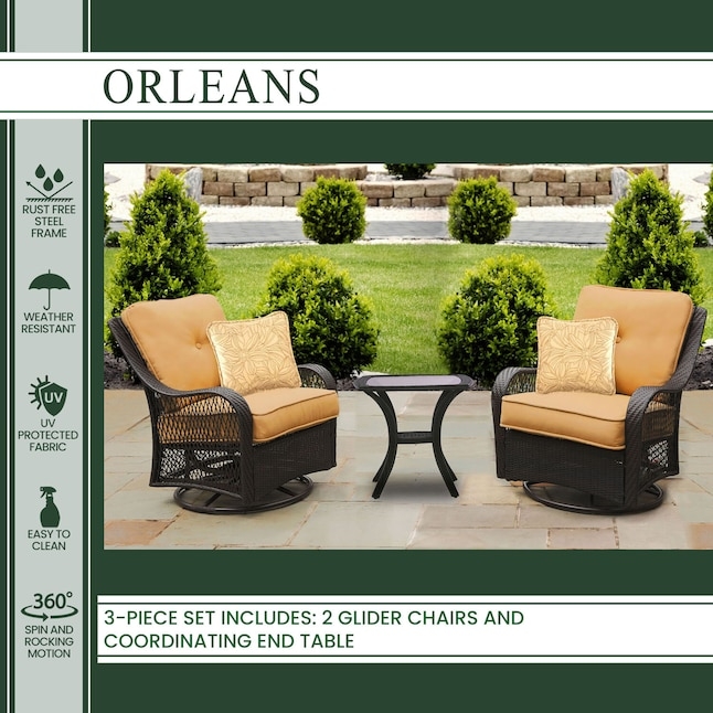 Patio Conversation Set Basket Weave, Armless Silhouette Tan Small Space