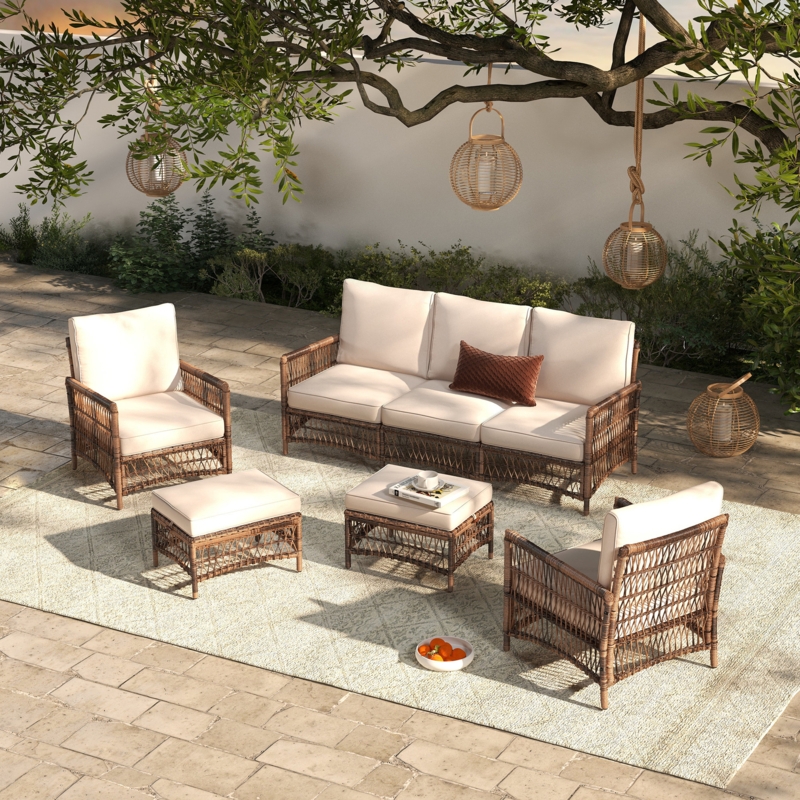 Patio Conversation Set Espresso Wicker Modern Espresso Wicker Patio Set.