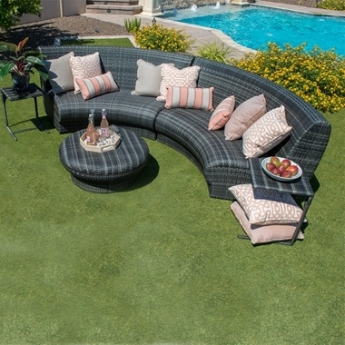 Patio Dining Set Traditional Black Iron Scroll Detail Mesh Back