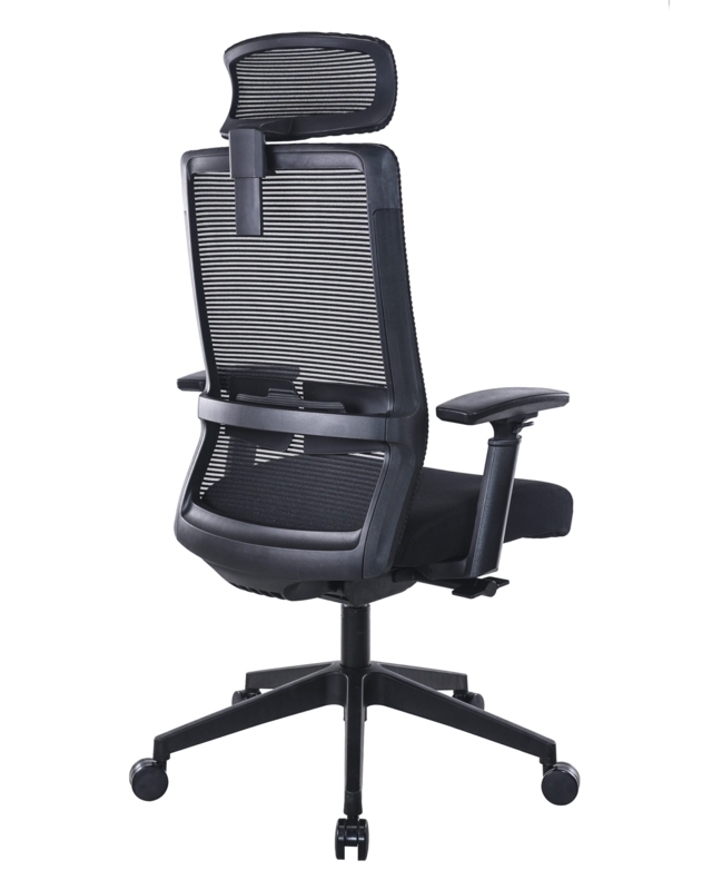 Polished Chrome Ergonomic Office Chair Mesh Back Swivel Seat