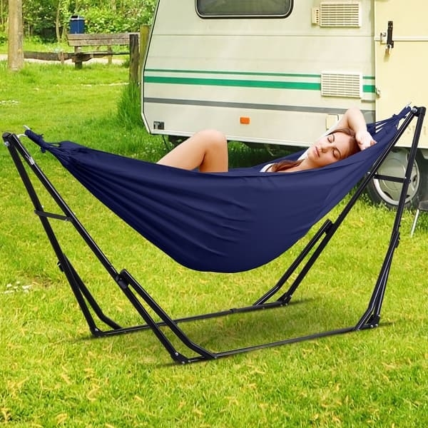 Portable Hammock Bed, Collapsible Steel, Freestanding