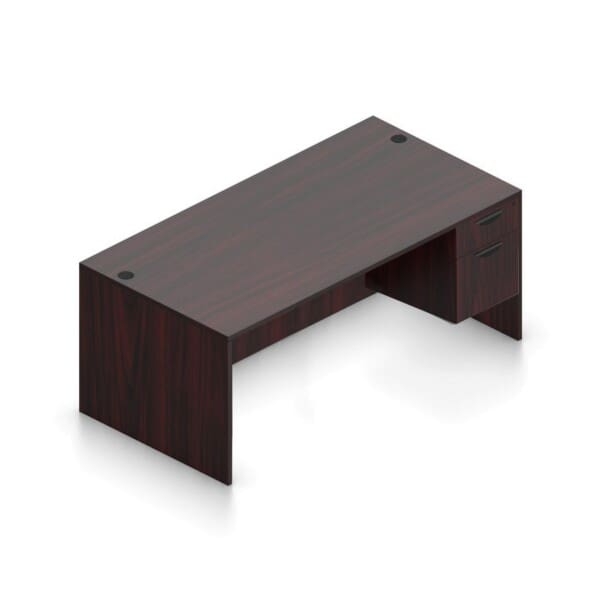 Professional L-Shaped Desk with Hanging Pedestal and Return