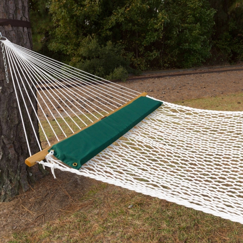 Rectangular Outdoor Pillow, Hunter Green, Attachment Strings for Weather Resistant Use