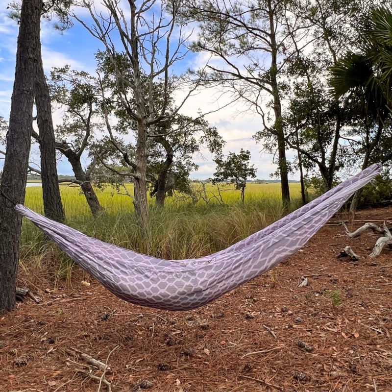 Rope Hammock, Cream Woven with Wooden Spreader Bars