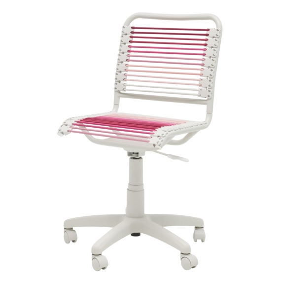 Round Frame Armless Office Chair with Chrome Base