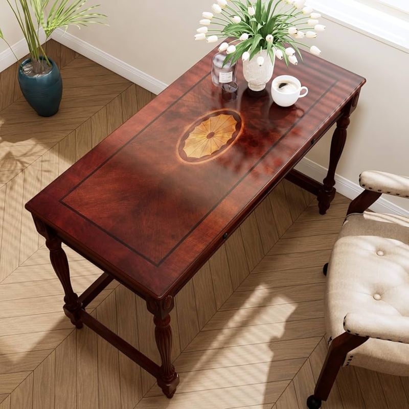 Secretary Desk Drop Front Cabriole Legs Carved Apron Victorian Style