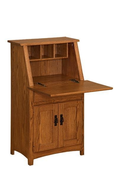 Secretary Desk Mission Style Lower Shelf Craftsman
