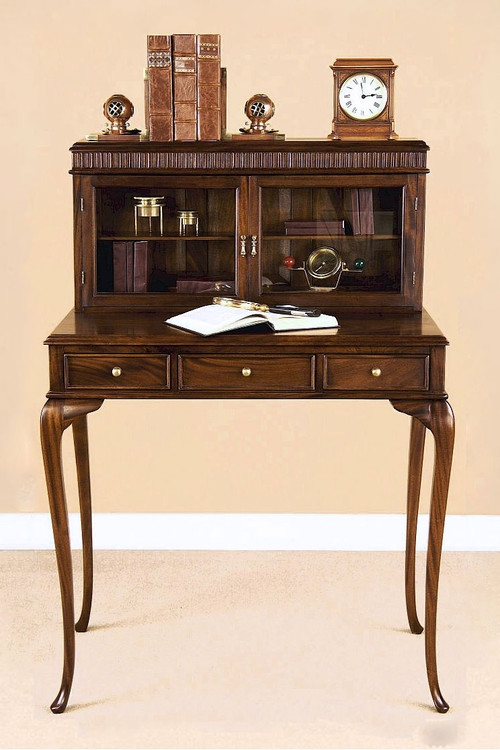 Secretary Desk Queen Anne Cabriole Legs Broken Pediment