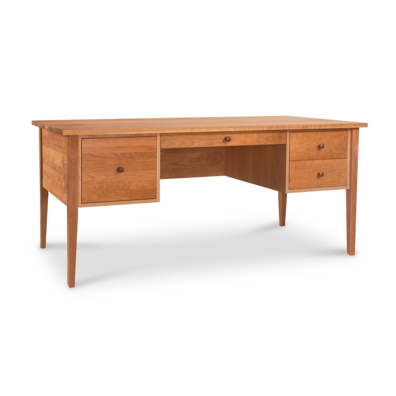 Shaker Style L-Shaped Executive Desk with Tapered Legs