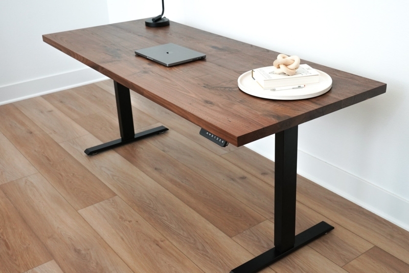 Standing Desk Adjustable Base Live Edge Ergonomic