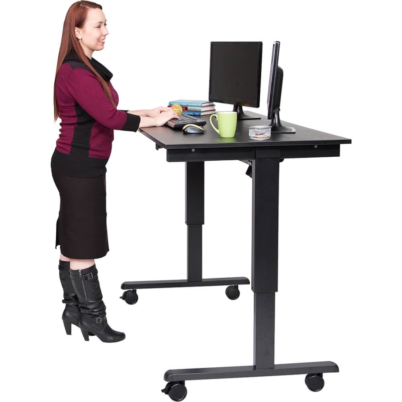 Standing Desk Electric Adjustable Height Digital Keypad Wood Top
