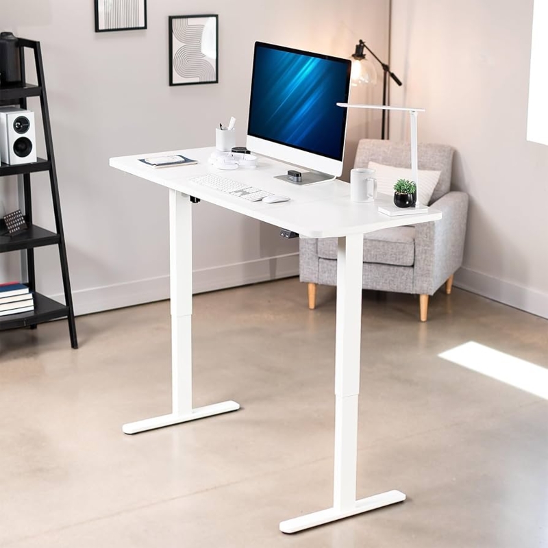 Standing Desk Electric Adjustment with Control Panel and T-Frame Legs