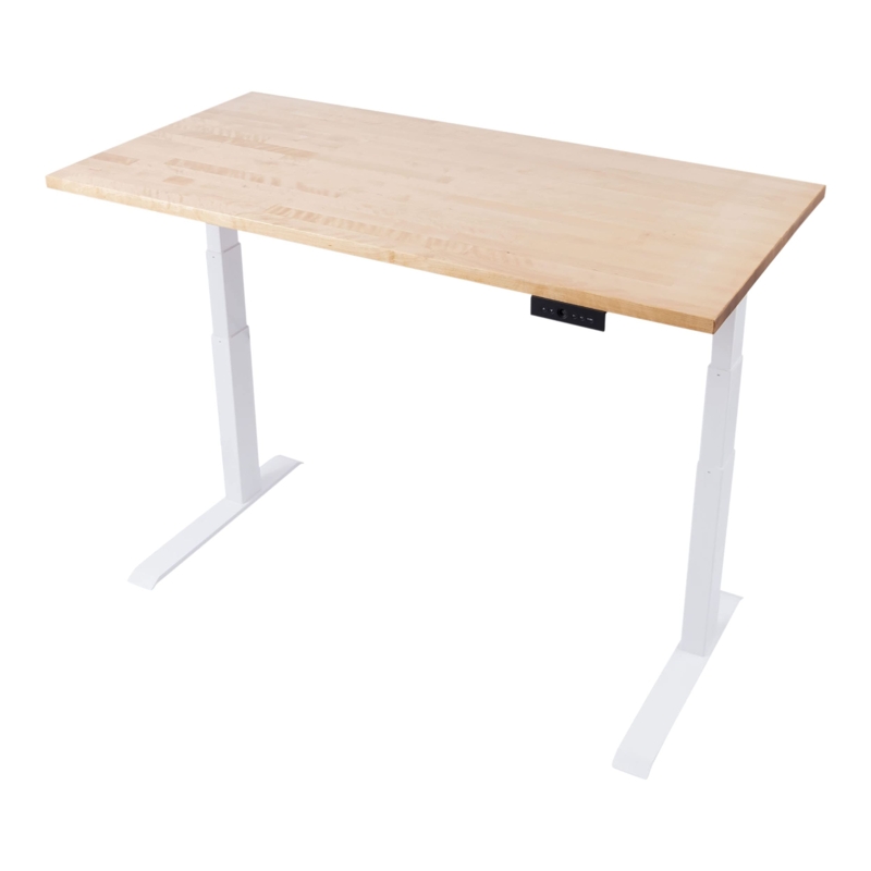 Standing Desk, Electric Height Adjustment, White Frame
