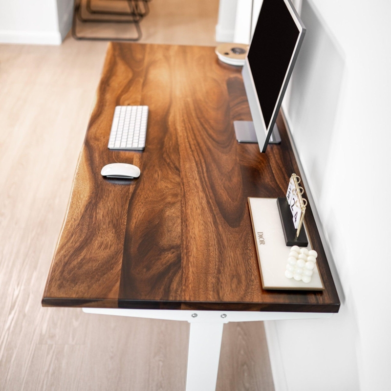 Standing Desk Electronic Height Frame Live Edge