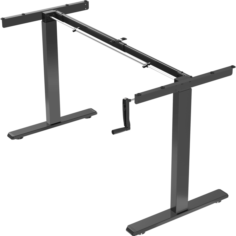 Standing Desk Frame Manual Hand Crank Telescoping Legs Heavy Duty
