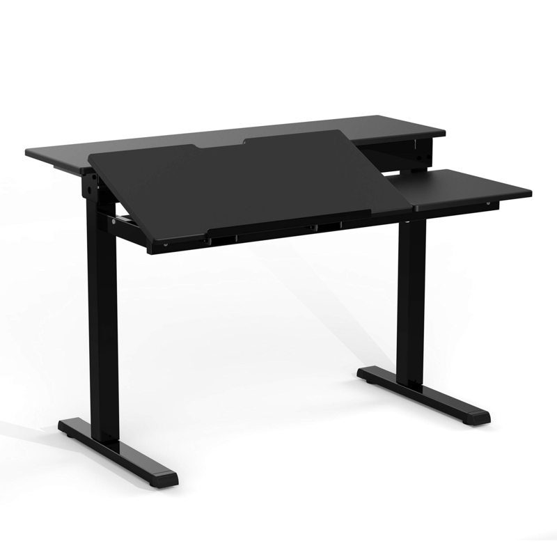 Standing Desk Split Level Top Manual Crank Monitor Shelf
