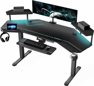 Standing Desk Wing Shaped Tiered Riser Adjustable Height