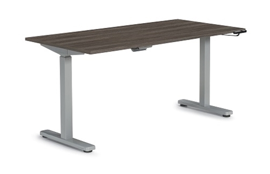 Standing Desk with Modern T-Base and White Palette