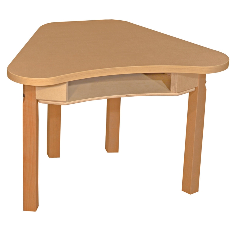 Sturdy Kids Desk with Square Hardwood Legs and Black Edge Banding