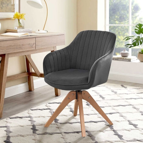 Swivel Accent Chair Bucket Silhouette Four Legged Base Woven