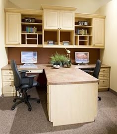T-Shaped Desk Organized Tech-Focused Workspace, Cable Management