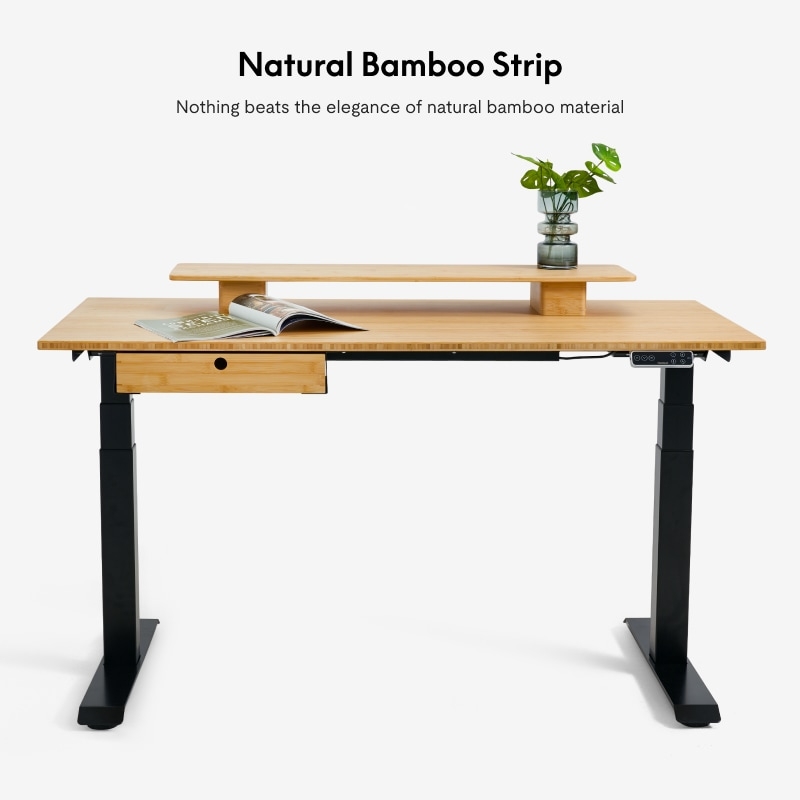 T-Style Legs Standing Desk with Integrated Controller
