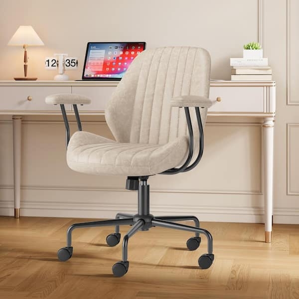 Task Chair Chrome Base Integrated Arm Pads Upholstered
