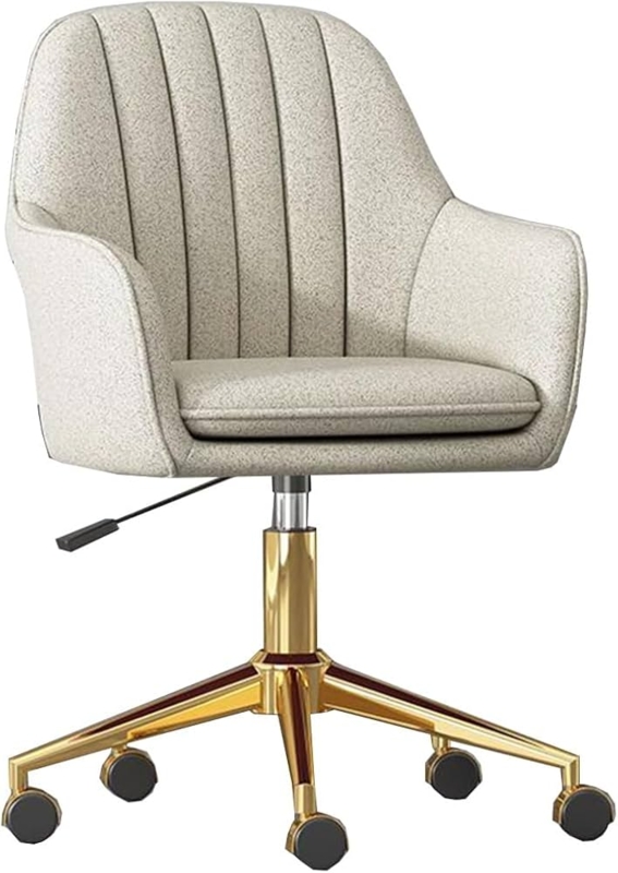 Task Chair Gold Base Wrap-Around Silhouette Woven Texture