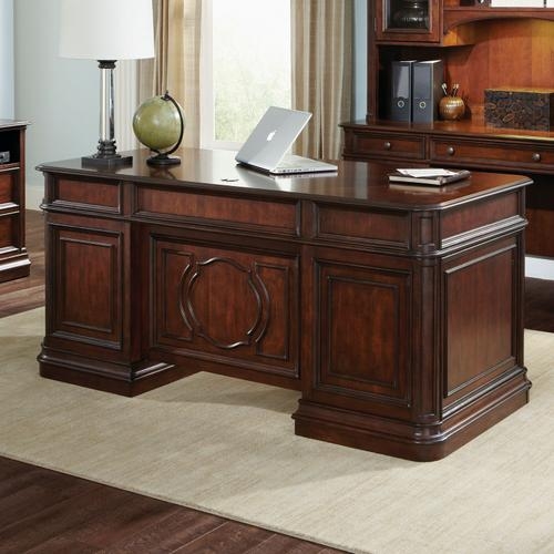 Traditional Executive Desk with Recessed Paneling