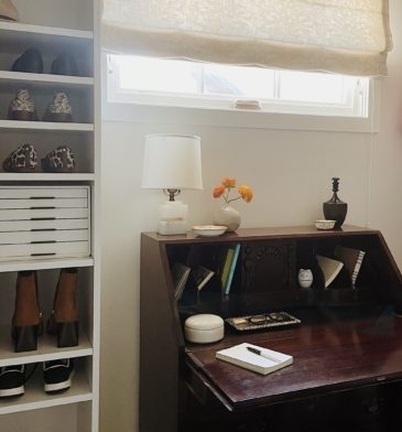 Traditional Wood Secretary Desk Drop-Front & Storage Drawers