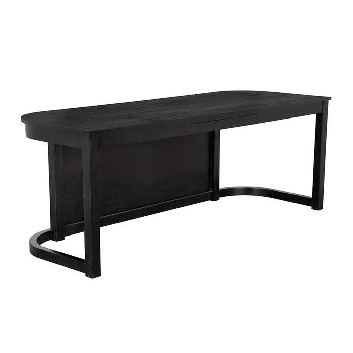 Trestle Base Writing Desk with Three Drawers and X-Frame Legs