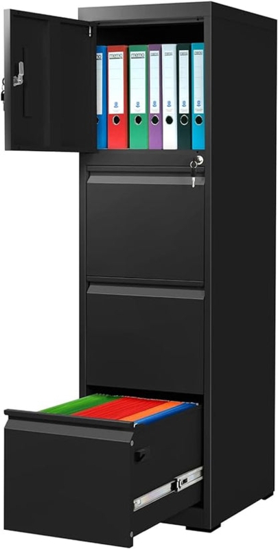 Vertical Filing Cabinet Metal Side Door Storage