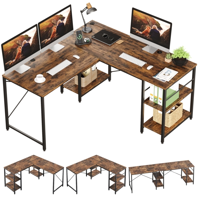 Writing Desk Center Drawer U-Shaped Legs Minimalist