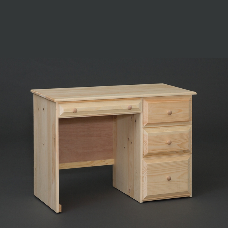Writing Desk Country Cottage Style with Turned Legs and Asymmetric Drawers