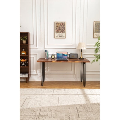 Writing Desk featuring Live Edge Wood top, Industrial Rustic style