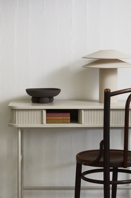 Writing Desk featuring Rounded Corners and Tapered Legs