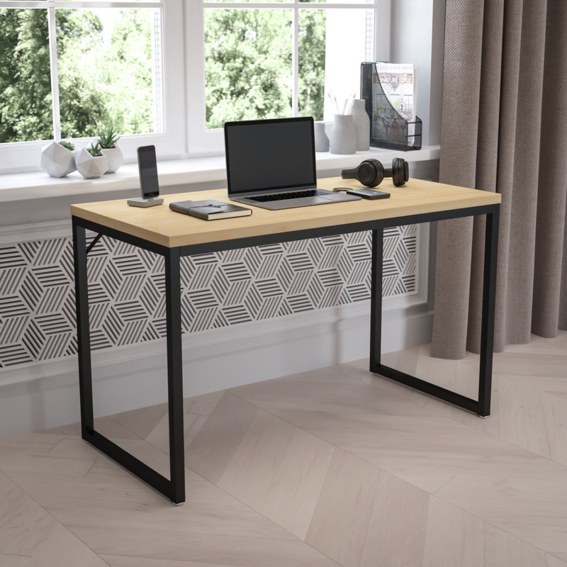 Writing Desk Maple Finish and Architectural Legs