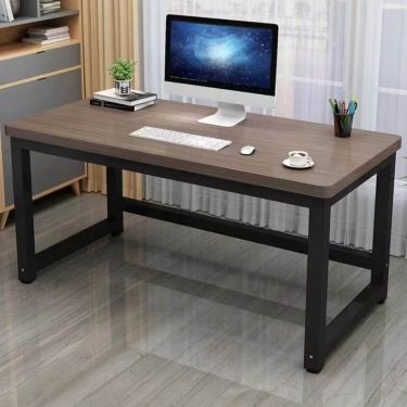 Writing Desk Matte Finish Integrated Storage Drawers Minimalist Style