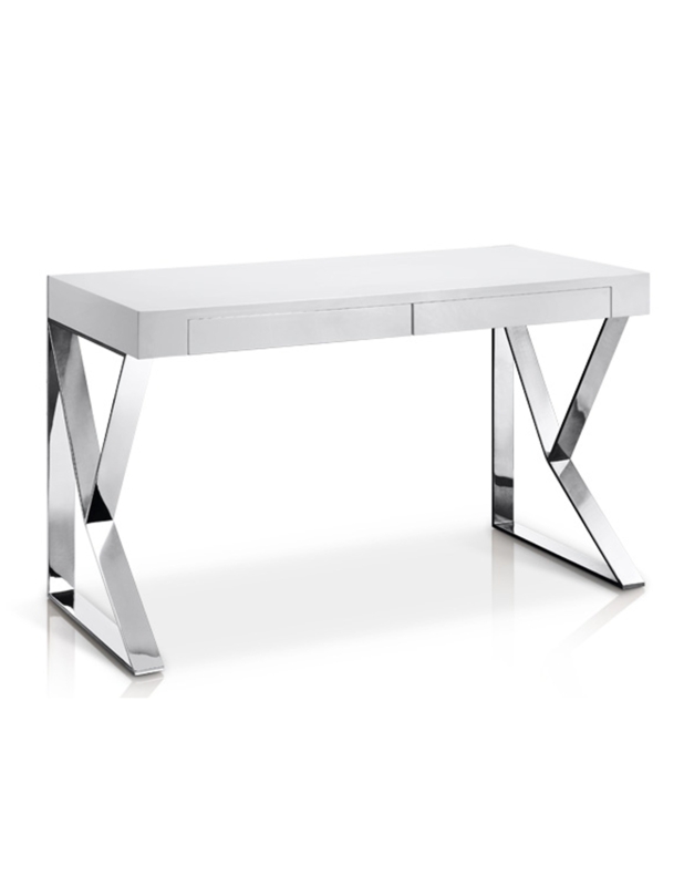 Writing Desk Minimalist Wood Tone with Tapered Leg Design