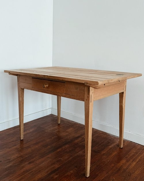 Writing Desk Rustic Farmhouse Distressed Finish with Thick Square Legs