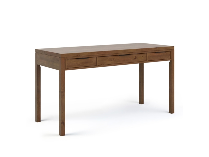 Writing Desk Trestle Base Wood And Metal Contrast Minimalist 60 Inch