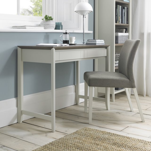 Writing Desk Two Tone Lacquer And Oak Scandinavian Silhouette