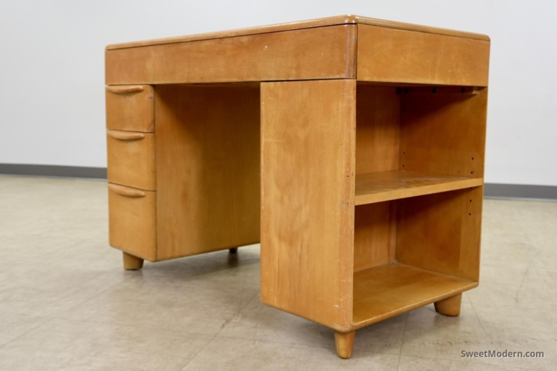 Writing Desk with Asymmetrical Layout, Mid-Century Style