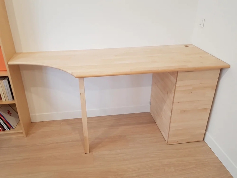 Writing Desk with Circular Cutouts, Scandi Style