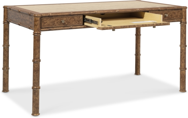Writing Desk with Drop Down Lid Traditional Dark Wood Secretary