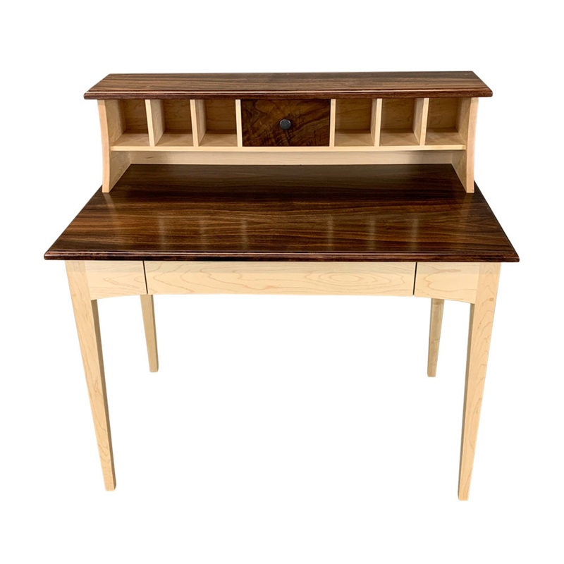 Writing Desk with Integrated Hutch Shaker Style Wood Home Office