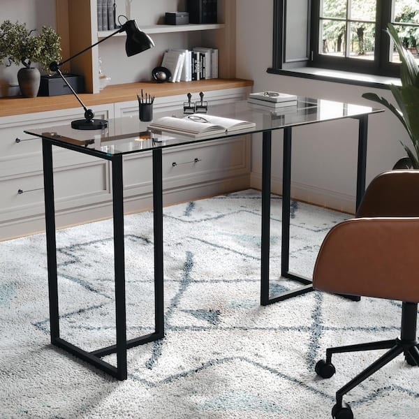 Writing Desk with Oil Rubbed Bronze X-Frame Supports
