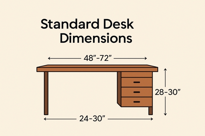 Writing Desk with Slim Profile and Minimalist Design
